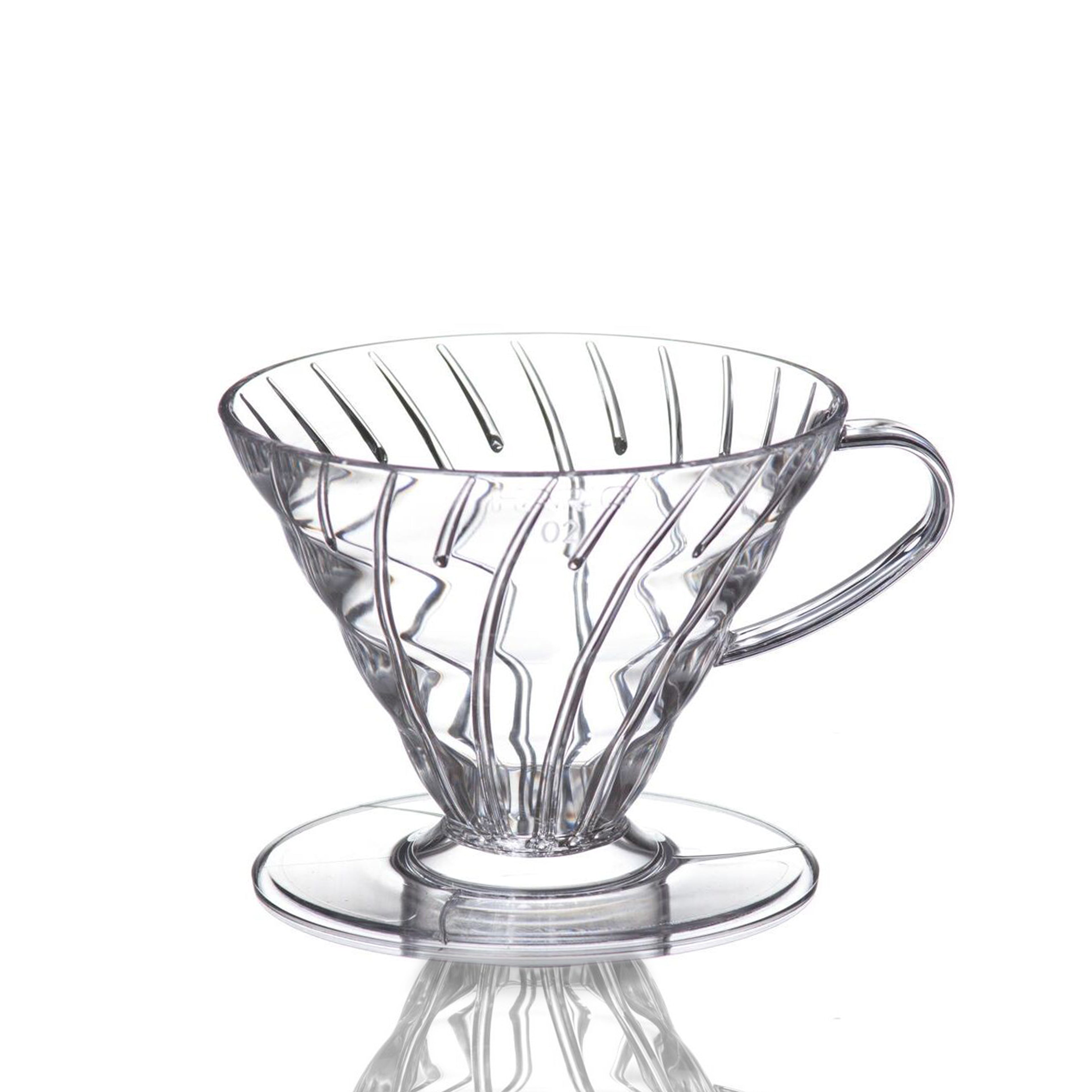 Пуровер пластиковий прозорий Hario V60 02