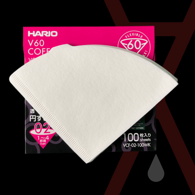 Паперові білі фільтри для пуровера V60 Hario Box 100шт 8600 фото
