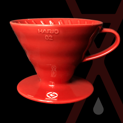 Пуровер Hario V60 червоний керамічний для заварювання кави 8601 фото